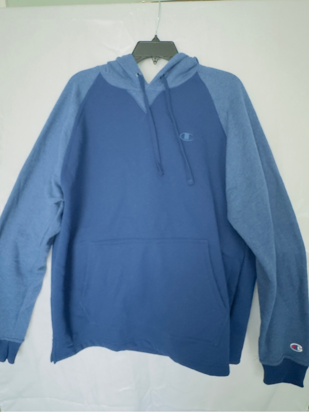 Champion Two-Tone Blue Raglan Pullover Hoodie
